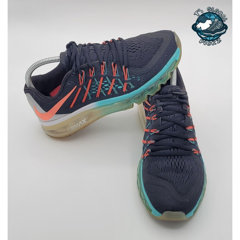 Nike Air Max 2015 Shoes Womens Size 7.5 Black Teal Running Sneakers 698903-008